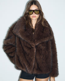 Virale Kunstpelz Jacke