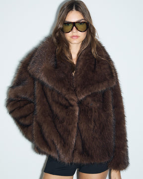 Virale Kunstpelz Jacke