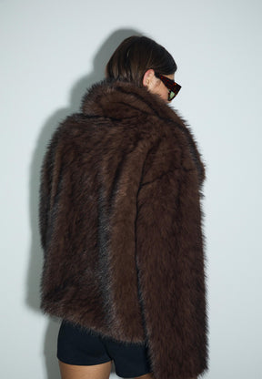 Virale Kunstpelz Jacke