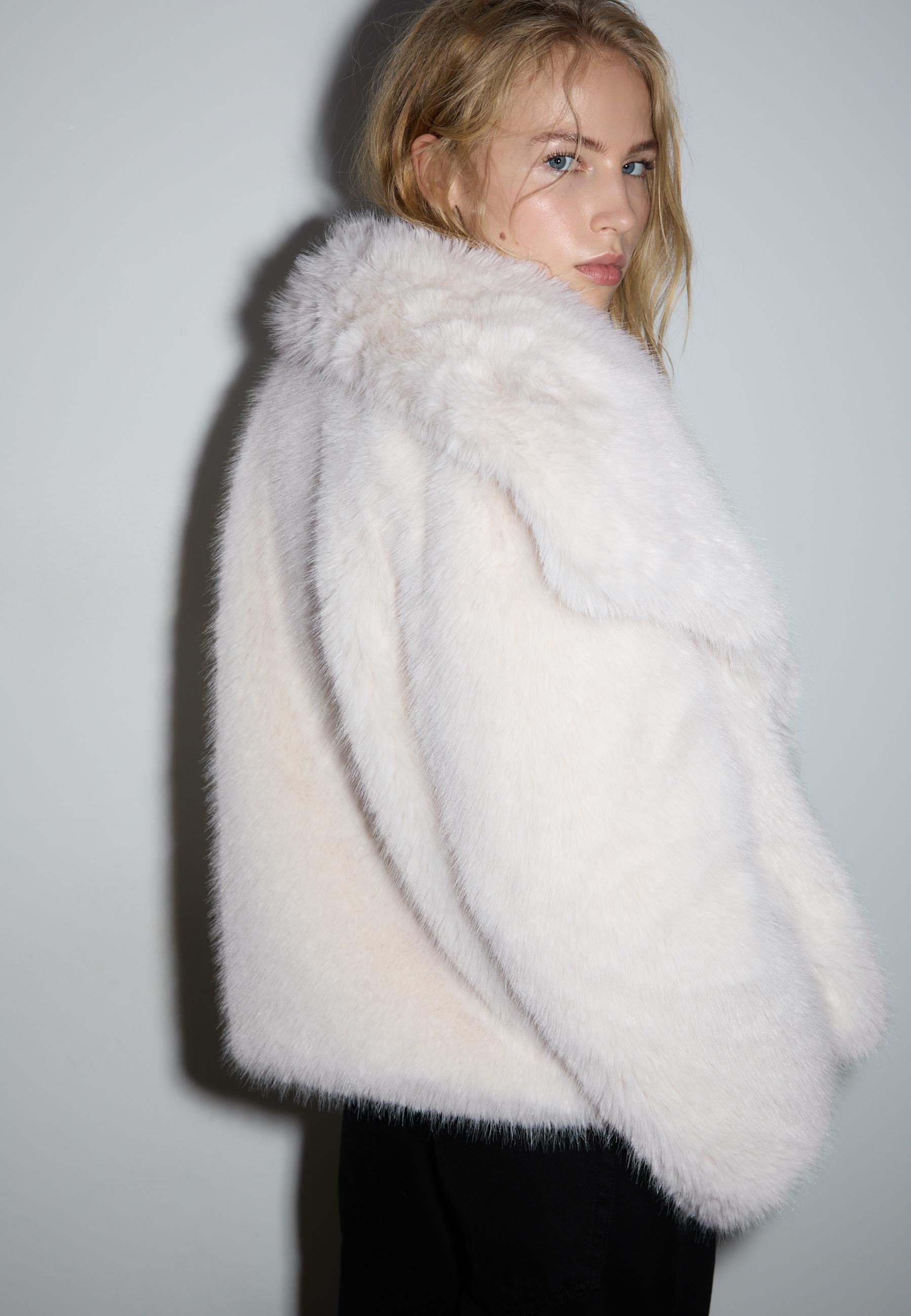 Virale Kunstpelz Jacke